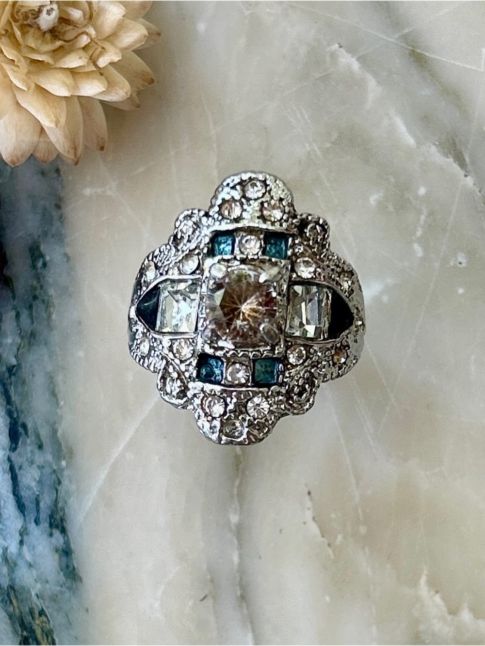 Vintage Art Deco Moissanite Ring